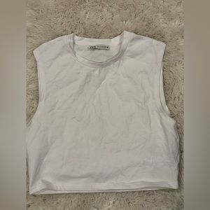 Zara white basic top